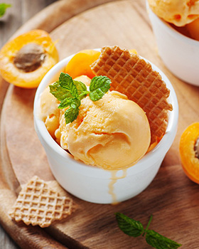 apricot waffle scoop