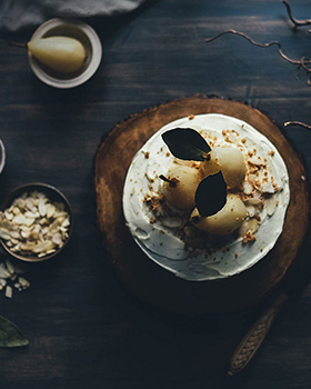 herb pear cake